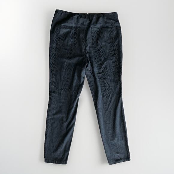 Black Snake Print Straight Leg Pants Women’s Animal Print Trousers - Picture 2 of 9